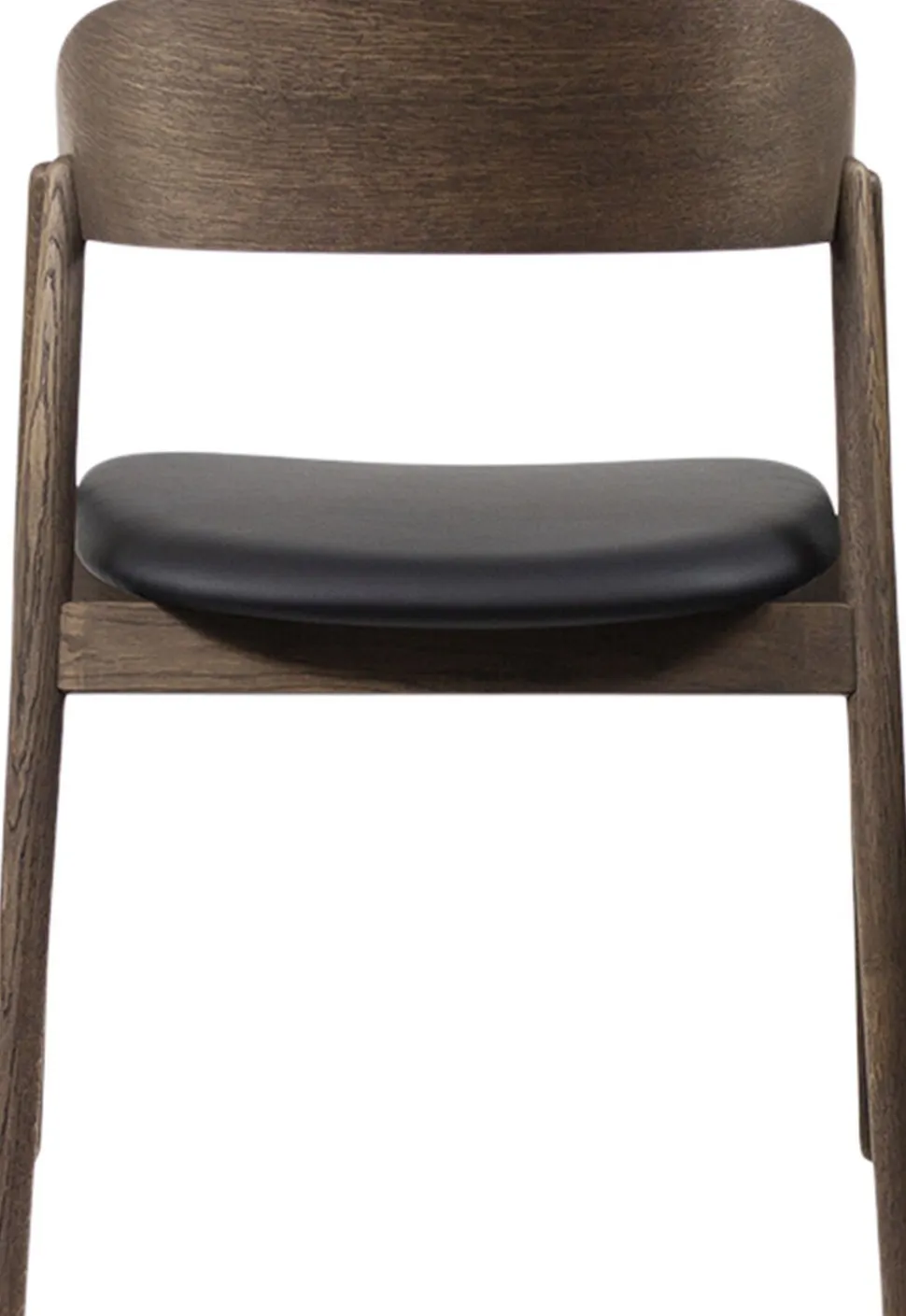 AC2 armchair, Smoked oak, Leather Black