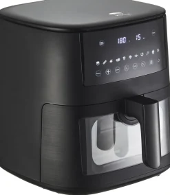 Airfryer m/vindue 1650 watt 6,5 liter Mat sort
