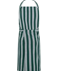 Apron 105x100 cm Birk - Stripe dark green