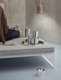 Arne Jacobsen vippeaskebæger H 8 cm steel