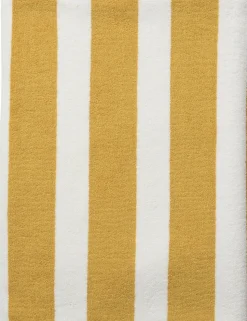 Beach towel 100x180 old gold/starwhite stripe GOTS