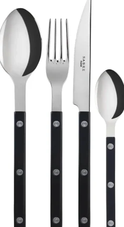 Bistrot Solid / 4 pieces cutlery set / Black