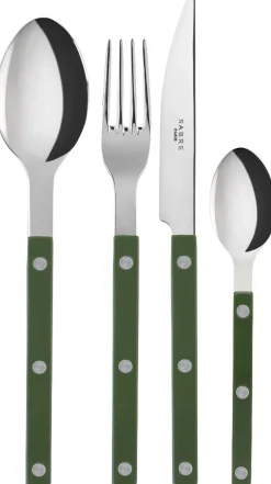 Bistrot Solid / 4 pieces cutlery set / Green