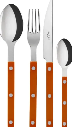 Bistrot Solid / 4 pieces cutlery set / Orange