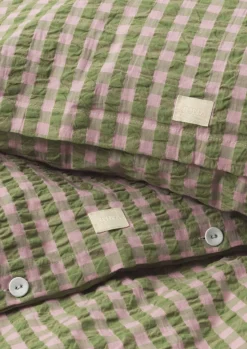 Bæk&Bølge Sengetøj grøn/soft pink DK