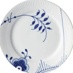 Blå Mega Riflet 19 cm. tallerken