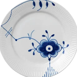 Blå Mega Riflet 19 cm. tallerken