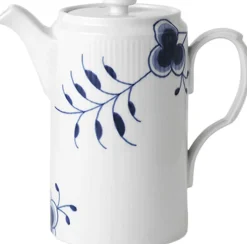 Blå Mega Riflet 1,1 l Kande med låg