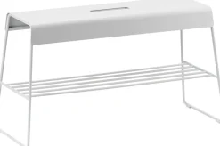 Bænk med hylde A-Bench Outdoor Soft Grey