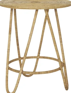 Bord rund m/3 ben rattan