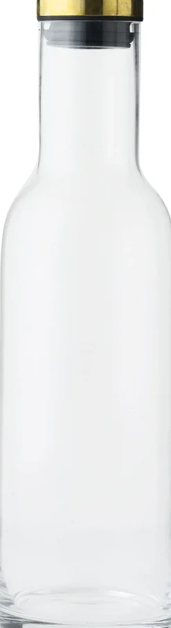 Bottle Carafe, 1 L. , Clear/Brass