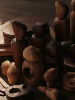 Cairn Salt and Pepper Shakers -Set of 2-Dark brown