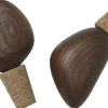 Cairn Wine Stoppers - Set of 2 - Dark Brown