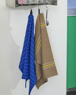 Canteen Tea Towel-Blue pinstripe