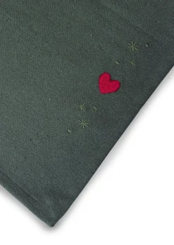 Christmas Fable Dækkeserviet Hjerter 49x32 cm grøn