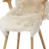 90cm-up New Zealand Sheepskin, Long Wool Beige 90x60