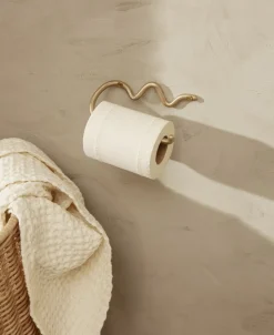 Curvature Toilet Paper Holder - Brass
