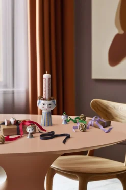 Eva Kalenderlys 2025 Ø5 cm hvid m. deko