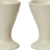 Flow Egg Cups - Set of 2 - Off-white Speckle