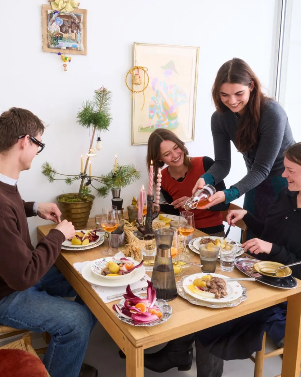 GC Cottage Skål Ø19 cm hvid m. deko