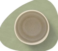 GLASS MAT CURVE 11X13CM NUPO olive green