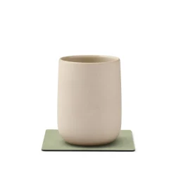 GLASS MAT SQUARE 10X10CM NUPO olive green