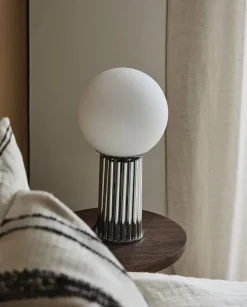 HERMOD table lamp - chrome finish