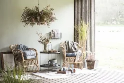 Hængelampe bambus skærm hvid plastikledning