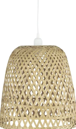 Hængelampe m/bambusflet