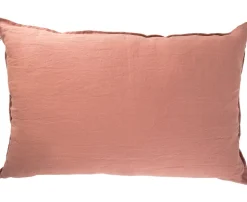 Hør gavlpude mokka mousse 60x90 cm.