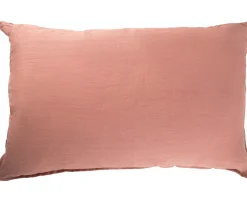 Hør gavlpude mokka mousse 60x90 cm.