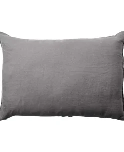 Hør stonewashed gavlpude 60x90 grå