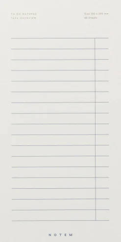 Huskeliste blok, hvid og navy