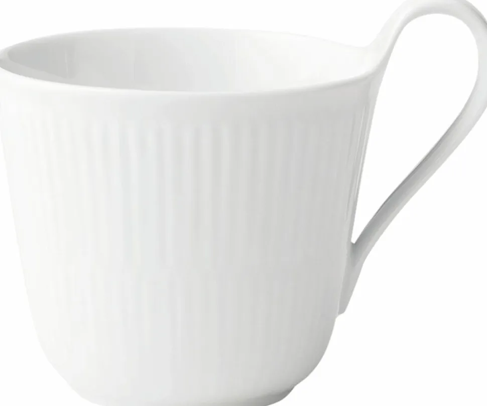 Hvid Riflet 33 cl. højhankskop