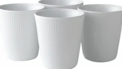 Hvid Riflet 29 cl. termokop 4 stk.