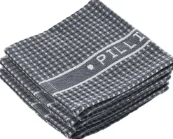 Karklude Pillivuyt 32 x 32 cm 3 stk. Blå/Hvid 100 % økologis