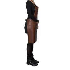 Klassisk 100% læder Forklæde BRUN