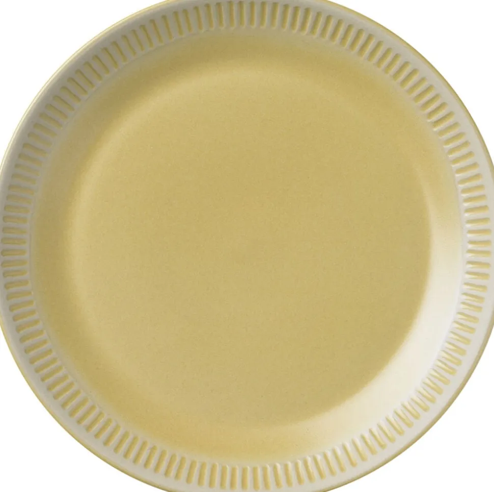 Knabstrup Colorit, tallerken, gul, Ø19 cm