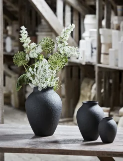 Knabstrup vase, antracitgrå, 12,5 cm