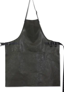 Læderforklæde BBQ Style Apron Vintage Grey