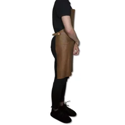 Læderforklæde BBQ Style Apron Vintage Camel