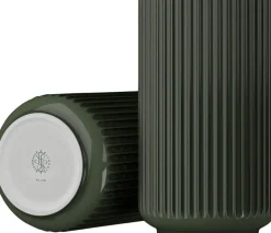 Lyngby Vase H31 cm mørk grøn porcelæn