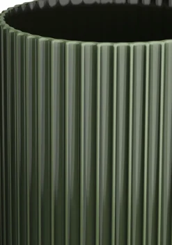 Lyngby Vase H31 cm mørk grøn porcelæn