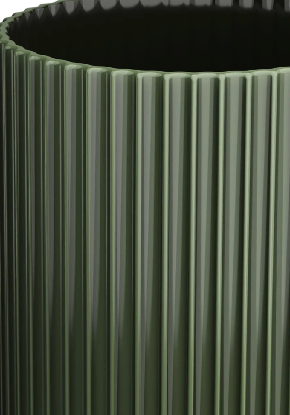 Lyngby Vase H31 cm mørk grøn porcelæn