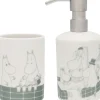Moomin Arabia Sæbe dispenser & tandbørste holder sæt, Bad