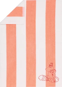 Moomin Arabia 50x70cm håndklæde Snorkfrøken ferskenstribet GOTS