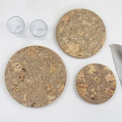 Natural Cork Rund Bordskåner - Medium