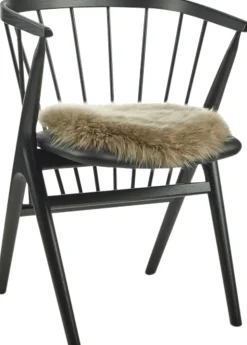 New Zealand Sheepskin, Seat Cover, Long-Wool, Round 34cm