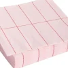 Pattern Napkins-Set of 20 Lunch-Light pink and red grid
