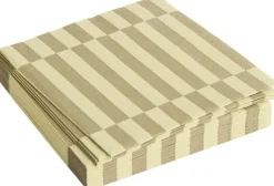Pattern Napkins-Set of 20 Lunch-Cream and sand pillar stripe